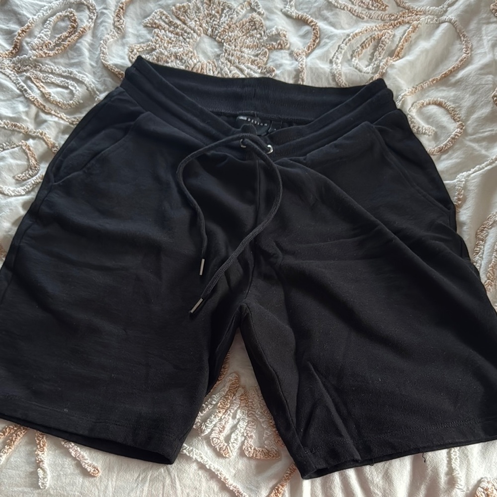 ASOS DESIGN Black Drawstring Mens Sweat Shorts